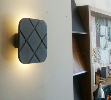 QUADRATA X - Contemporary style concrete wall light by URBI et ORBI - view 3
